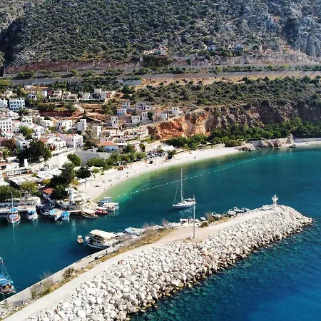 Havuzu Disaridan Goeruenmeyen Jakuzili Oezel Havuzlu Lueks Villa Kalkan